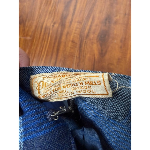 VTG Pendleton Wool Turnabout Reversible Skirt Womens SZ W24" L 30" Blue/Green XS - Picture 5 of 10